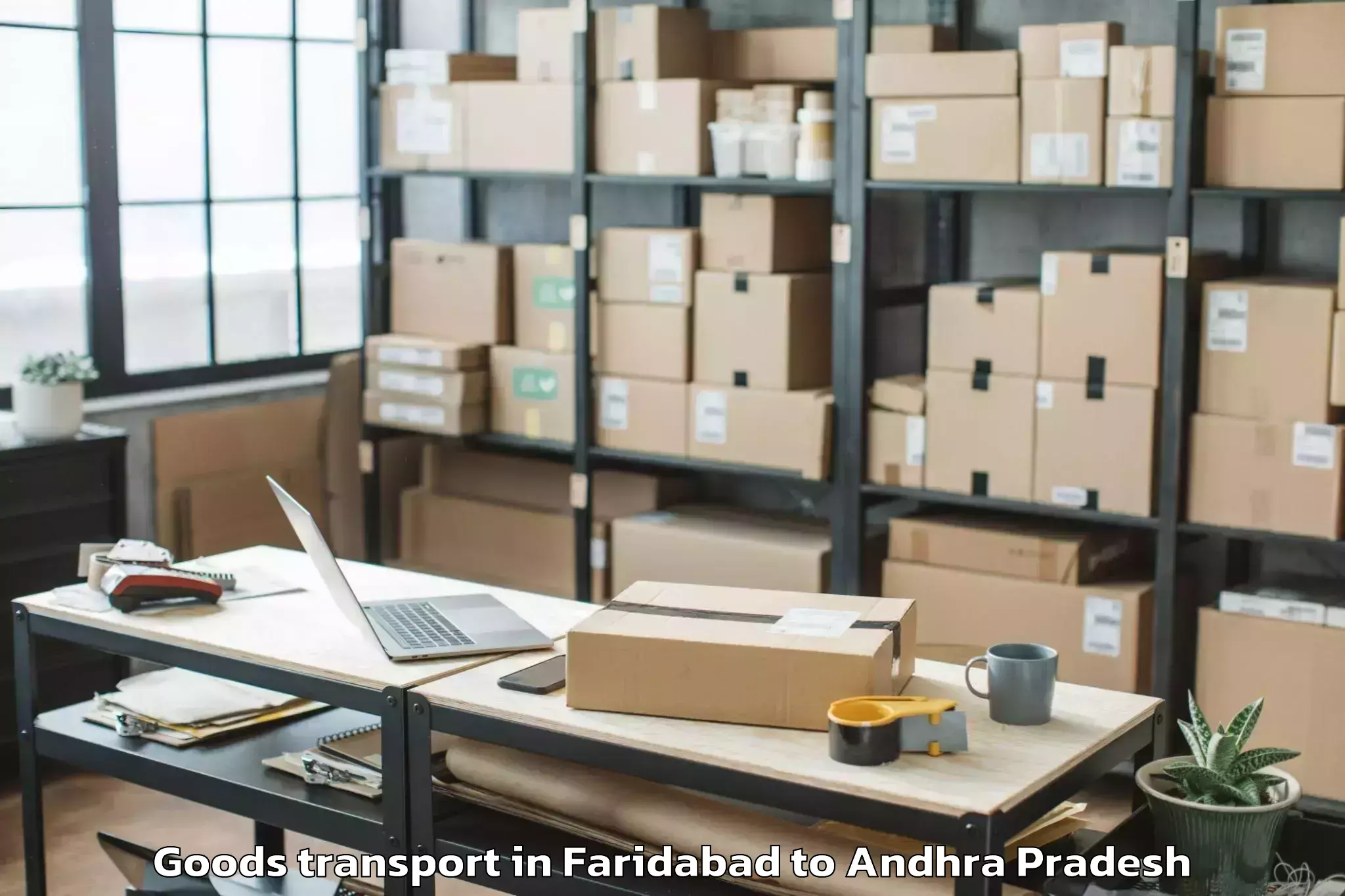 Professional Faridabad to Ponnur Goods Transport